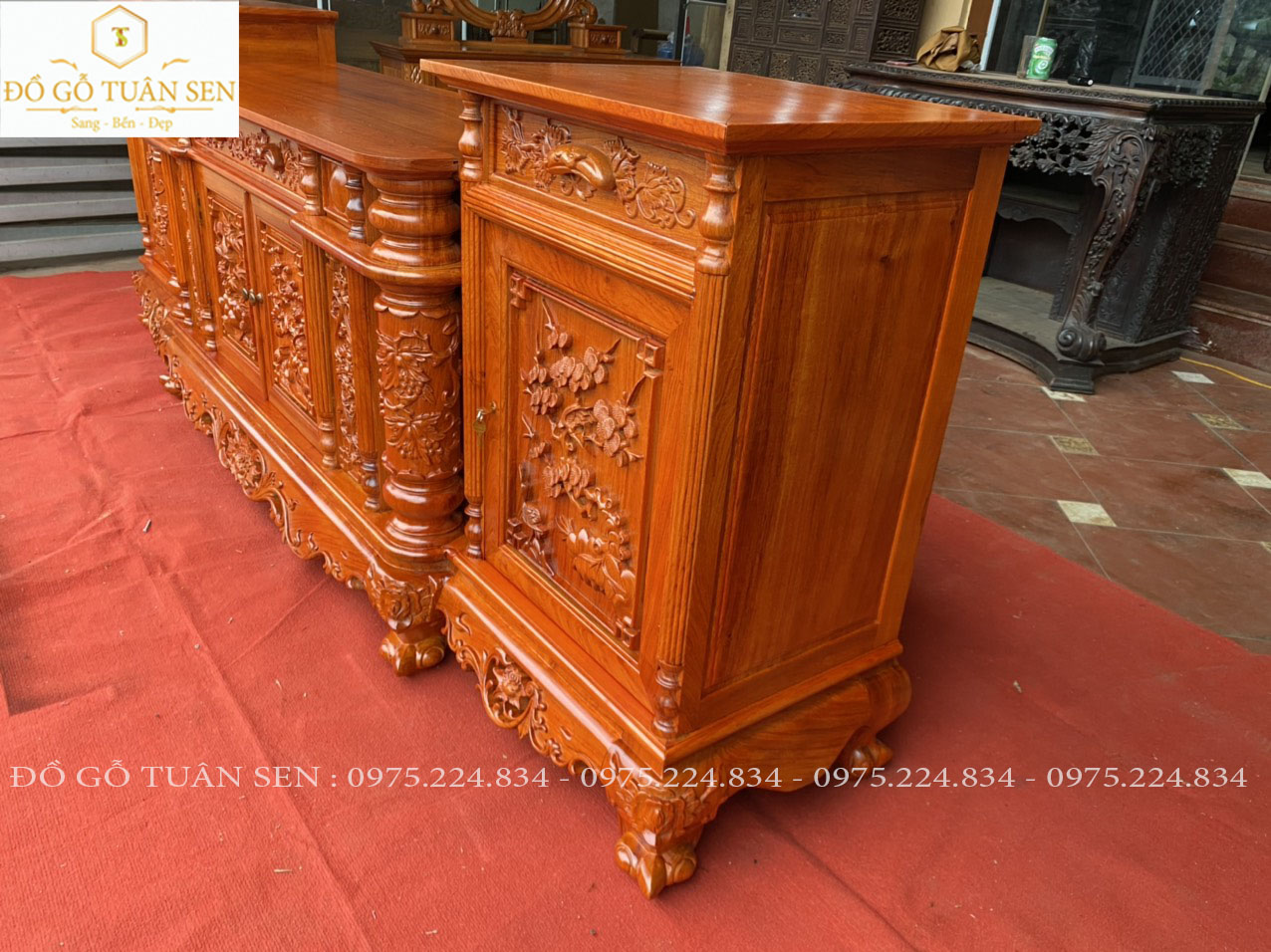 Cam kết khi mua Kệ tivi gỗ hương cột nho của đồ gỗ Tuân SEN 